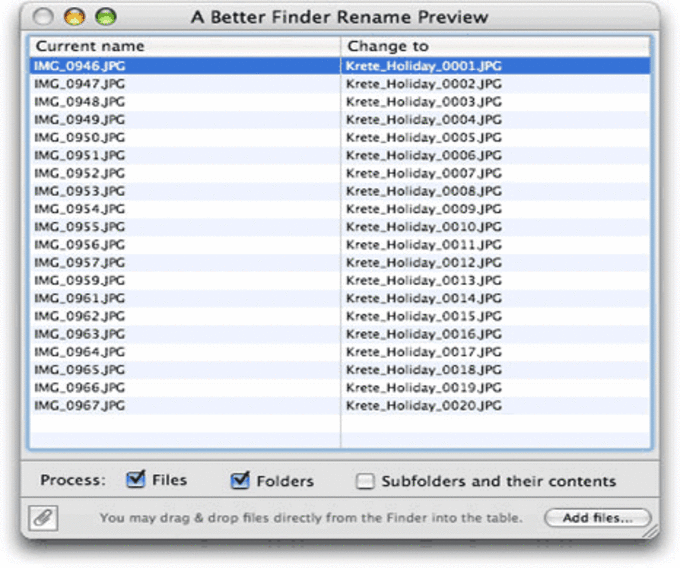 mac finder rename multiple files